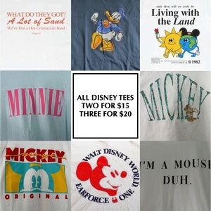 Get 2/$15 or 3/$20 on all Disney tees ✨🤑